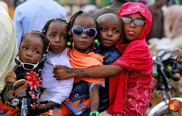 عکس روز ، جشن عید فطر برای بچه های مسلمان نیجریه
