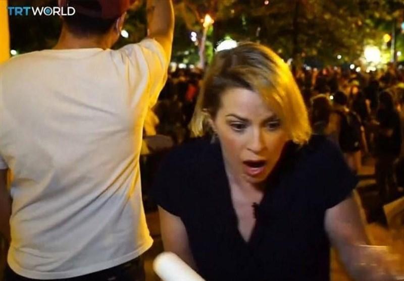 شلیک به خبرنگاران تی آر تی ورلد ترکیه در جریان پوشش اعتراضات آمریکا