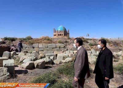 بازدید مدیرکل میراث فرهنگی، گردشگری و صنایع دستی زنجان از کارگاه های مرمتی گنبد سلطانیه