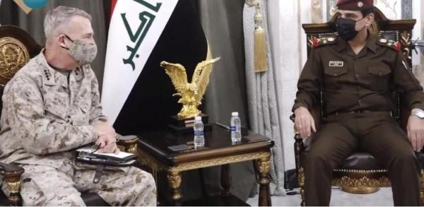 خبرنگاران ملاقات فرمانده سنتکام با رئیس ستاد ارتش عراق