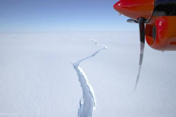 (ویدئو) شکسته شدن صفحه یخی به مساحت لندن در قطب جنوب