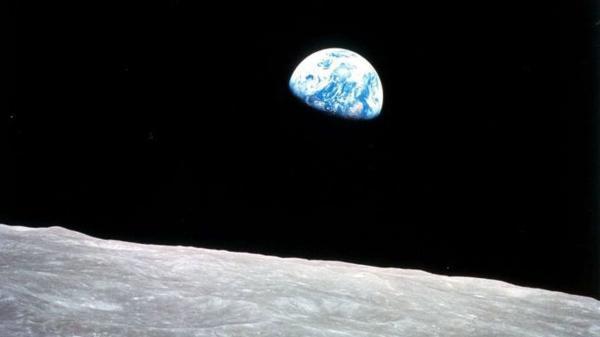 غروب زمین را از افق ماه ببینید
